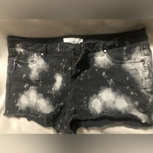 Torrid Dark Gray and White Jean Shorts